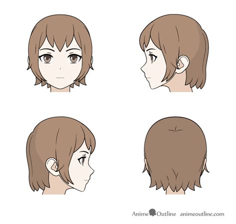 How to Draw Anime & Manga Male & Female Hair - AnimeOutline