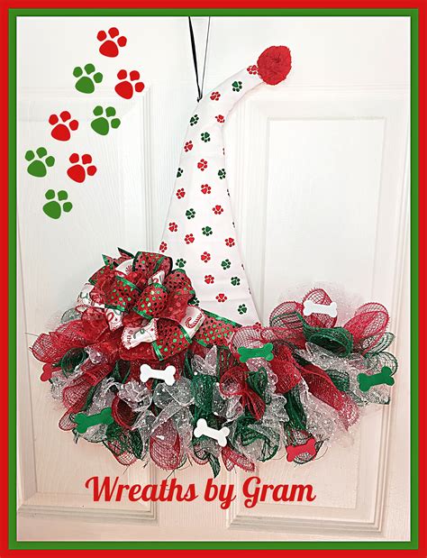 Christmas Dog Wreath Pet Wreath Dog Mama Dog Lover Wreath | Etsy