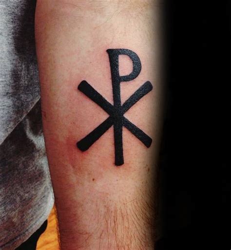 50 Chi Rho Tattoo Designs For Men - Christian Symbol Ink Ideas