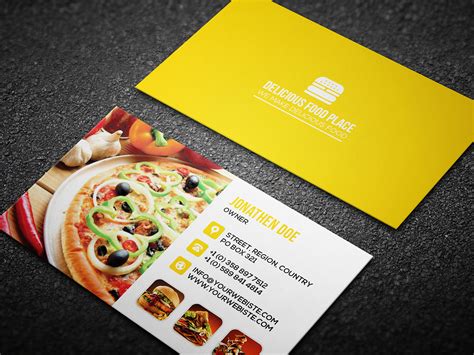 FREE Delicious Food Business Card on Behance