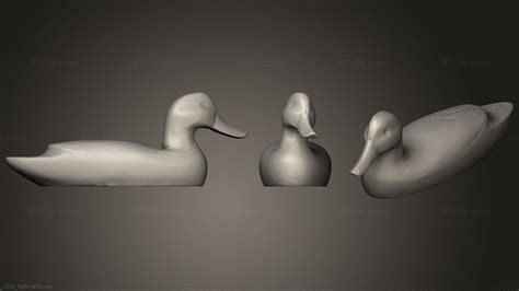 Animal figurines - Vintage Duck Decoy, STKJ_1606. 3D stl model for CNC