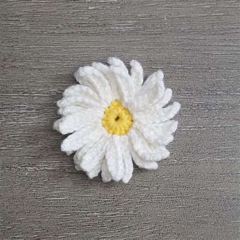 Daisy Applique Crochet Pattern PDF Download Crochet Flower - Etsy