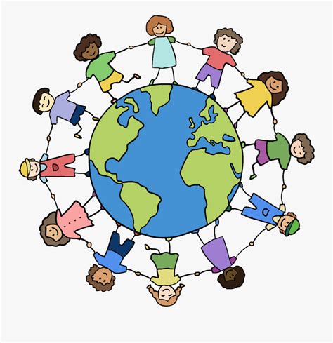 Clipart World Holding Hand Around World - People Holding Hands Around The World Png , Free ...