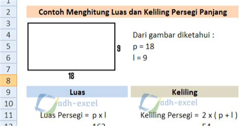 Rumus Menghitung Luas Persegi Panjang Menggunakan - IMAGESEE