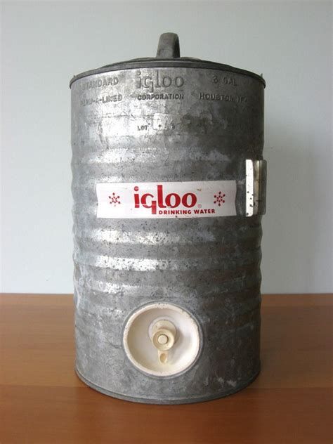 Vintage Igloo Galvanized Water Cooler by vintageseventyfive