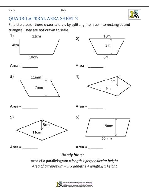 Area Of Quadrilateral Worksheet 2108 | The Best Porn Website