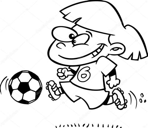 Sports Clip Art of a Black and White Boy Kicking a Soccer Ball Stock Vector Image by ...