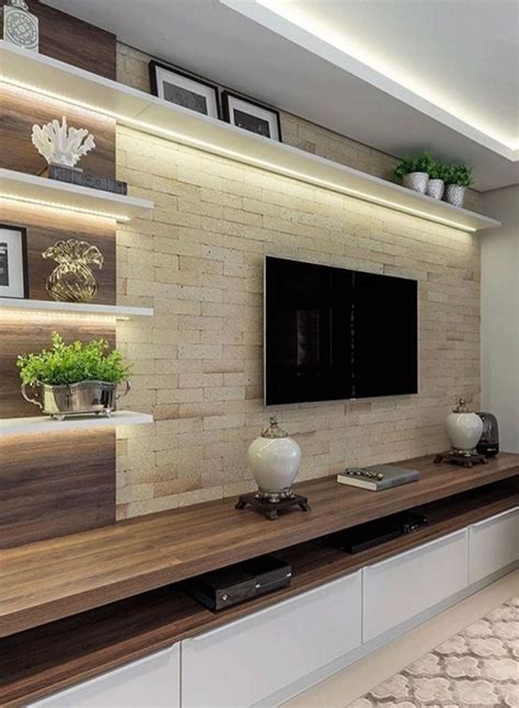 40 Cool TV Stand Dimension And Designs For Your Home | Modern tv room, Tv room design, Living ...