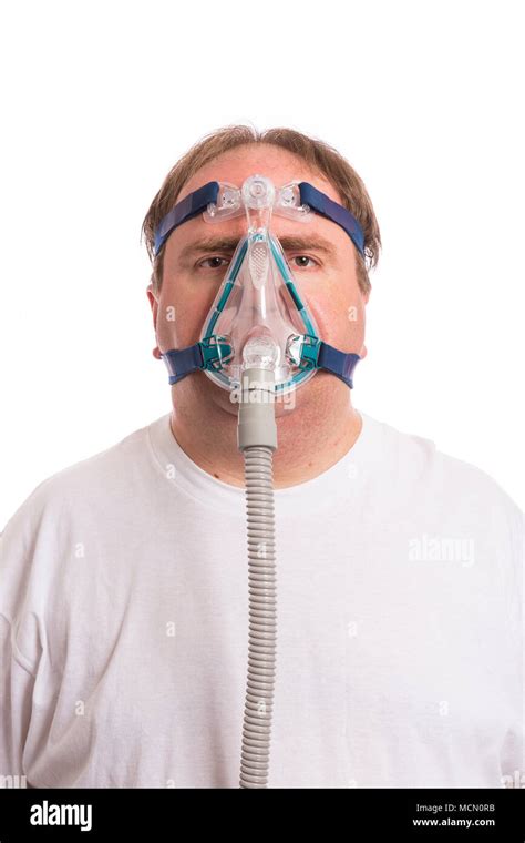 Man Wearing Sleep Apnea Mask Stock Photo - Alamy