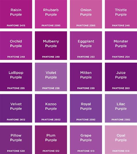 √ Lavender Color Codes