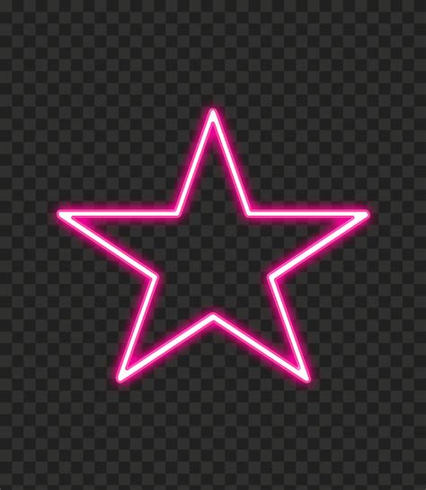 HD Pink Neon Star PNG | Citypng