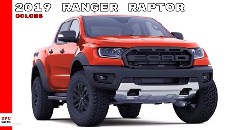 2019 Ford Ranger Raptor Colors - YouTube