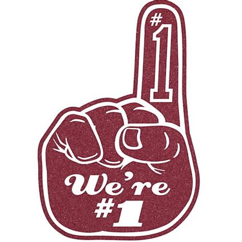 Maroon We're Number One Foam Finger - Walmart.com