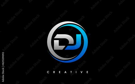 DJ Letter Initial Logo Design Template Vector Illustration Stock Vector | Adobe Stock