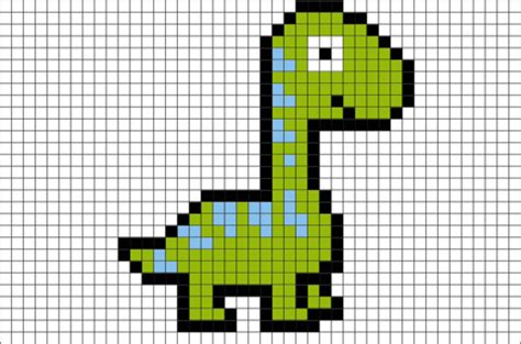 Good Dinosaur Pixel Art | Dinosaur cross stitch, Pixel art, Pixel art pattern