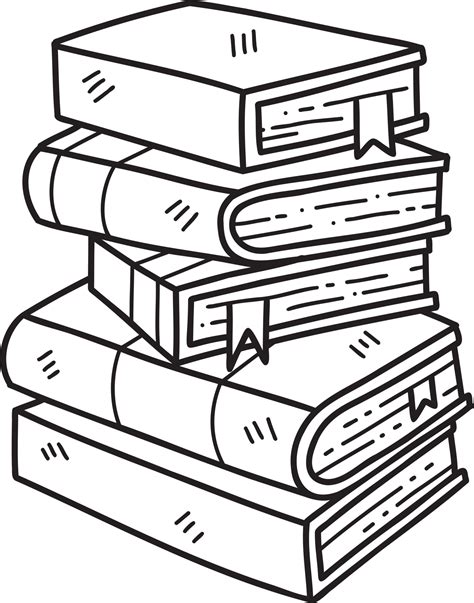 Hand Drawn stack of books illustration 13127345 PNG