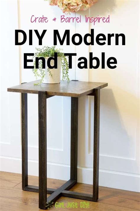 DIY Modern End Table with Available Build Plans - Girl, Just DIY!