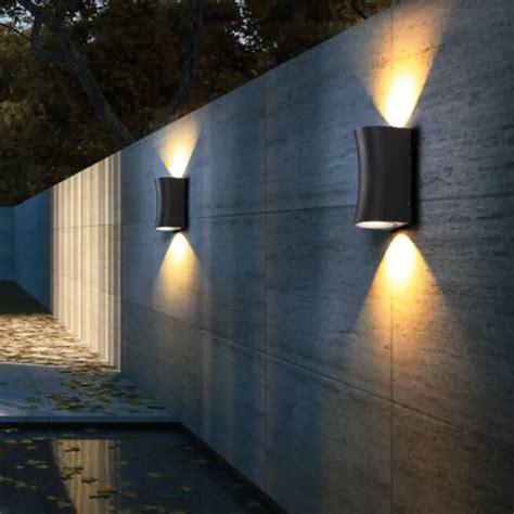 up down light wall scone light led outdoor modern design porch stair way lighting aluminum ...