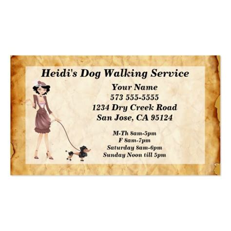 Dog Walking Business Cards, Dog Walking Business Card Designs