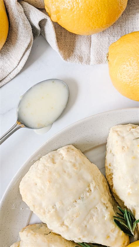 Lemon Rosemary Scones with Lemon Glaze - The Cup of Life