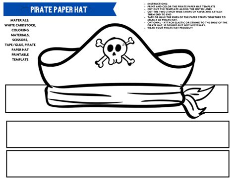 7 Printable Pirate Hats (Free Template) - 24hourfamily.com