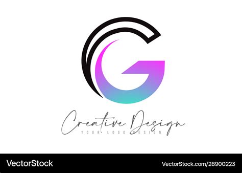 Letter g logo design icon with modern creative Vector Image