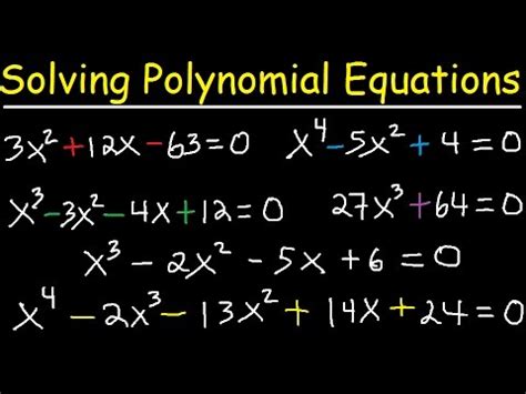 How To Solve A Polynomial Equation Of Degree 4 - Tessshebaylo