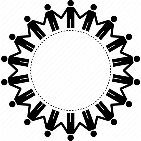 Circle, community, holding hands, humanitarian, people, round icon - Download on Iconfinder