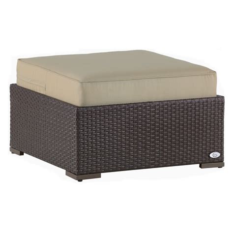 Serta Laguna Outdoor Ottoman - Brown Wicker - Walmart.com - Walmart.com