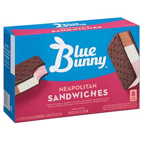 Blue Bunny™ Neapolitan Ice Cream Sandwiches 8 4.25 Fl. Oz. Sandwiches | Sandwiches & Bars ...