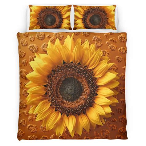 Sunflower Bedding Set - Sunflower Duvet Cover & Pillow Case Bedding - Zenigifts