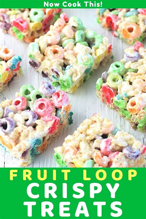 Colorful and Delicious Fruit Loop Crispy Treats Recipe