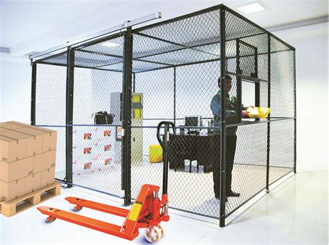 High Ventilated Wire Mesh Security Rooms , Indoor Security Cage Storage Locker