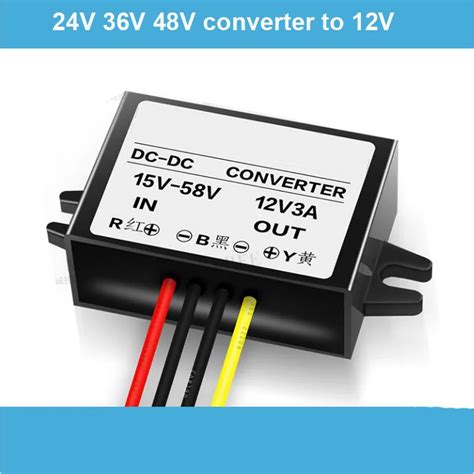 24V 36V 48V DC to DC converter 12V voltage step down transformer voltage module with 3A output ...