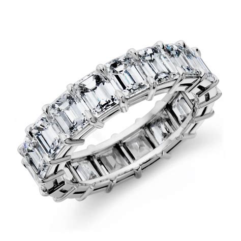 Emerald Cut Diamond Eternity Ring in Platinum (7.40 ct. tw.) | Blue Nile