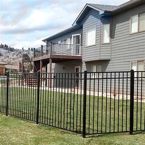 Durables 5' High Parma Aluminum Picket Fence (Black) | Quick Ship Aluminum Fence