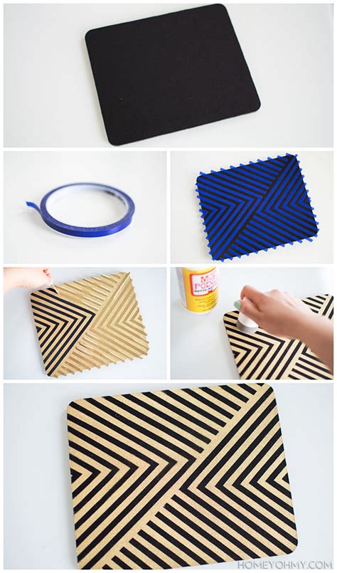 DIY Gold Mouse Pad - Homey Oh My