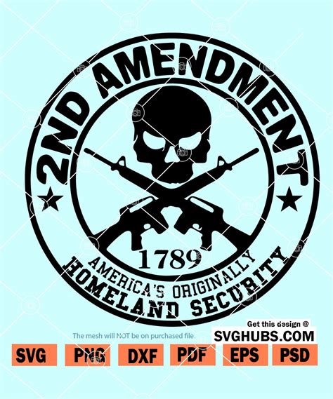 2nd Amendment SVG, Americas Original Homeland Security SVG, Gun owners SVG