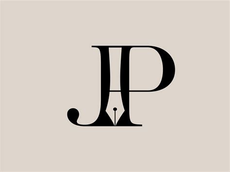 "JP + Fountain-Pen" Monogram Logo & Letter Mark Design by Murat Bo on Dribbble