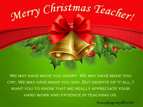 Christmas Messages for Teachers – Wordings and Messages