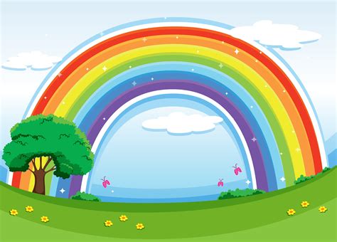 A rainbow in the sky 521635 Vector Art at Vecteezy