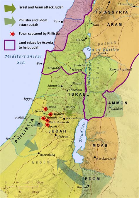 Map Israel And Judah - Best Map of Middle Earth