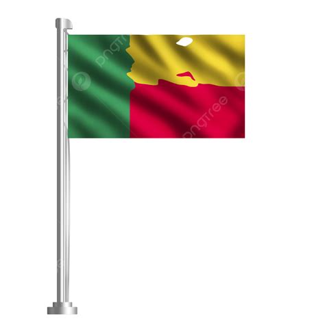 Expanded Benin Flag, Flag Pole, Free Flag, Flag Sticker PNG Transparent Clipart Image and PSD ...