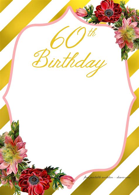 Adult Birthday Invitations Template – for 50th years old and up! | Download Hundreds FREE ...