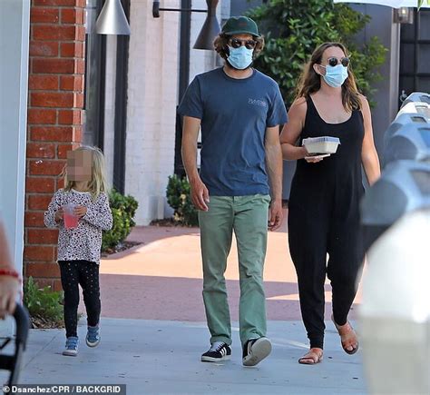 Leighton Meester enjoys lunch with husband Adam Brody and daughter Arlo, 5... after welcoming ...