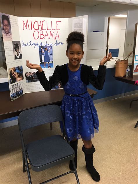 Little Girl's Michelle Obama School Project | POPSUGAR Family