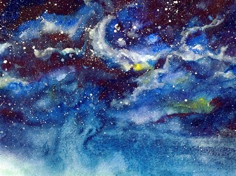 Starry Sky Painting Night Sky Original Art Starry Night | Etsy