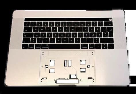 MacBook Pro 15'' A1707 Keyboard w/frame Nordic Layout Silver (without touch bar) | Mobile Parts