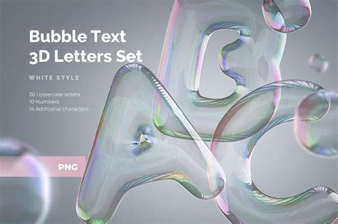 Bubble Text 3D Letters Set :: Behance