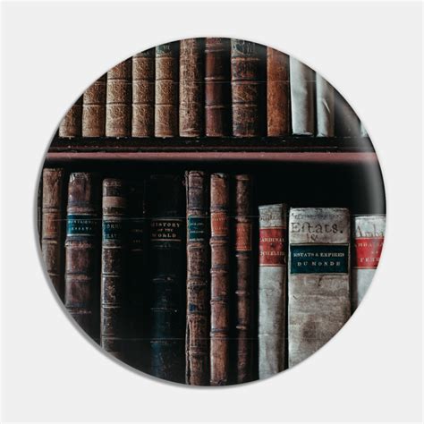 Dark Academia bookshelf Aesthetic - Light Academia Bookshelf - Pin | TeePublic